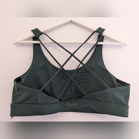 FWD Hunter Green Cross back sports bra with pads size XL - Picture 3 of 7